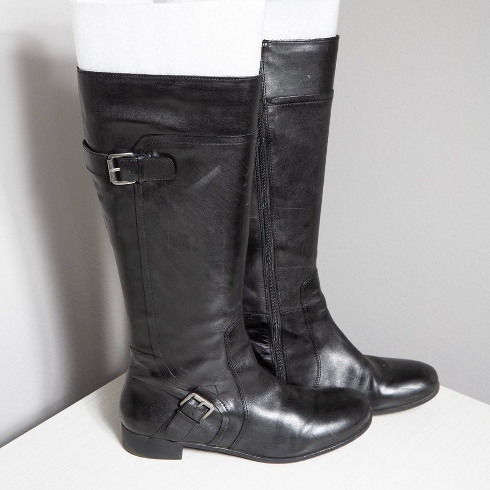 Nine West Ladies Vasookie Riding Boot with Buckles